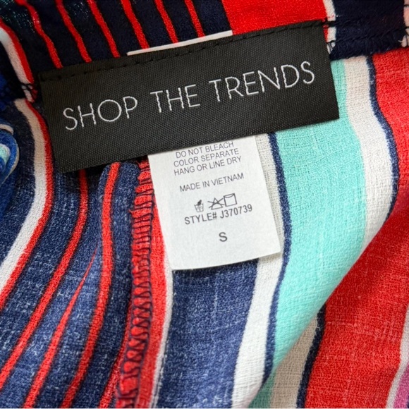 Multi Colored Striped Halter Style Jumpsuit - Picture 6 of 11